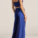 Freya Blue Patchwork Pants