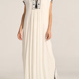 Luna Folk Embroidery Silk Caftan