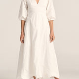 Sample - Dryope White Cotton Poplin Dress