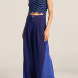 Freya Blue Patchwork Pants