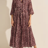 Sample - Printed Stripe Lurex Helios Dress