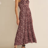 Sample - Printed Stripe Lurex Marsyas Dress