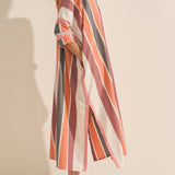 Pollux Fira Stripe Maxi Caftan Dress