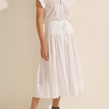 Diana White Voile Skirt