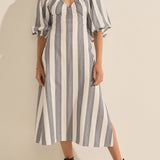 Sample - Semele Chios Stripe Cotton Dress