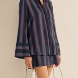 Sample - Zetes Tinos Stripe Cotton Shirt