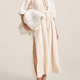 Priam Cream Moroccan Boucle Caftan