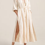 Priam Cream Moroccan Boucle Caftan