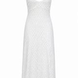 Sample - White Eyelet Spaghetti Strap Dress