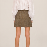 Olive Prometheus Wrap Mini Skirt