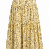 Sample - Yellow Batik Print Maxi Skirt