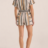 ILIO NEMA Orpheus Blue Fez Stripe Playsuit BACK