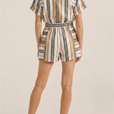 Orpheus Blue Fez Stripe Playsuit