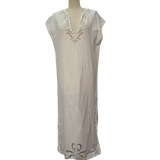 Sample - White Cotton Linen Phanes Caftan