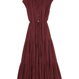 Rhea Mahogany Sleeveless Maxi Dress