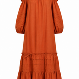 Sample - Cinnamon Voile Off Shoulder Dress