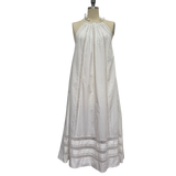 Sample - White Crochet Poplin Dress