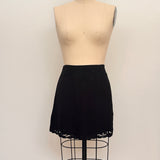 Sample - Black Eyelet Mini Skirt