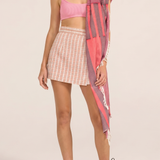 Blush Prometheus Mini Wrap Skirt