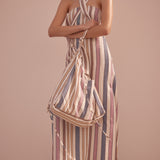 Dione Naxos Stripe Strapless Dress