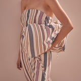 Dione Naxos Stripe Strapless Dress