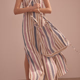 Dione Naxos Stripe Strapless Dress