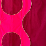 Philomela Red & Pink Wave Patchwork Poplin Dress
