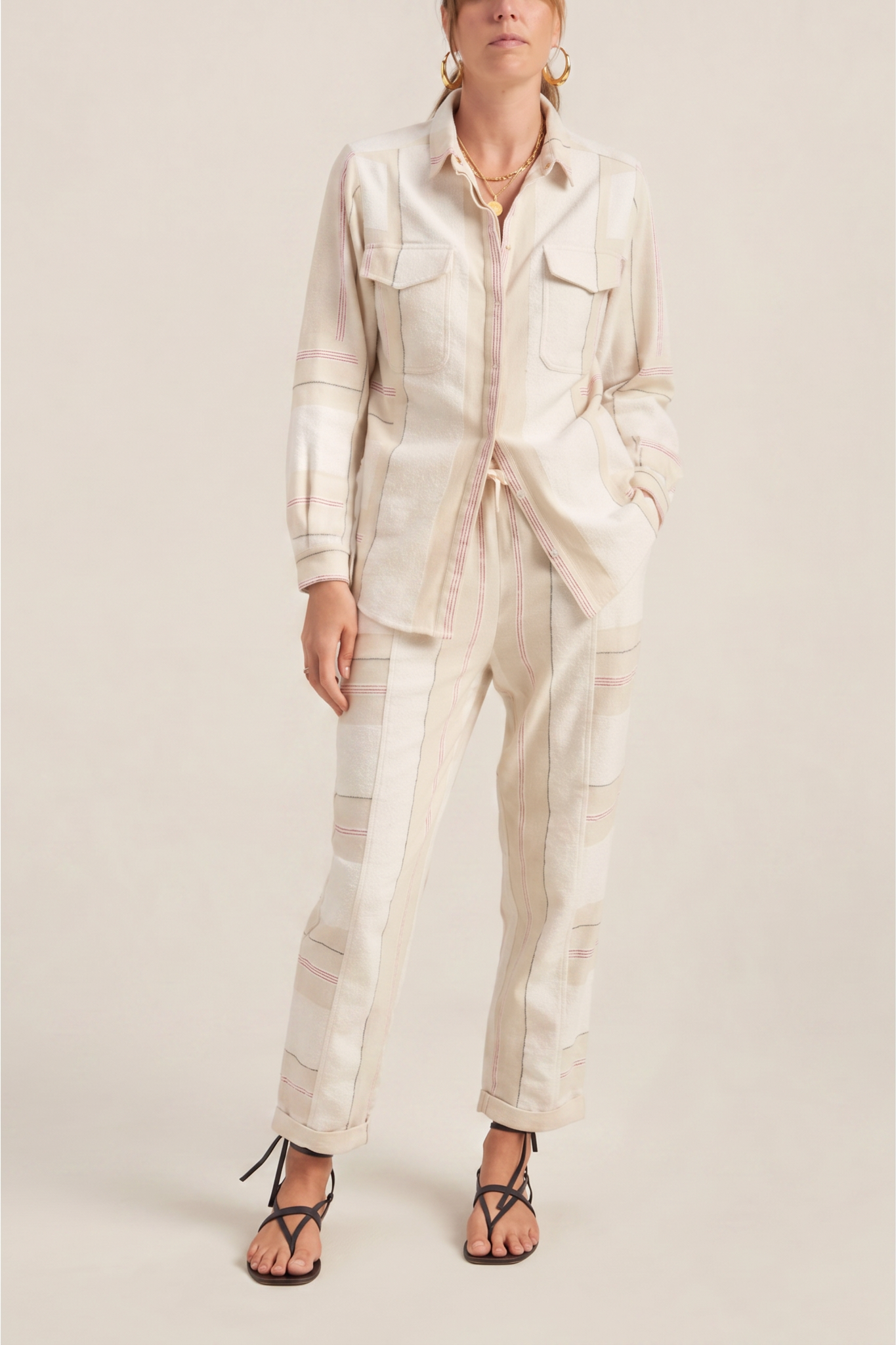 ILIO NEMA Paris Cream Boucle Stripe Shirt