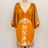 Sample - Golden Yellow Applicate Coeus Dress