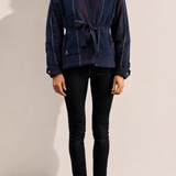 Apollo Boucle Stripe Quilted Kimono Jacket