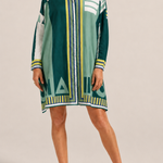 ILIO NEMA Artemis Green Sarong Voile Shirtdress