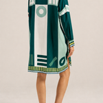 ILIO NEMA Artemis Green Sarong Voile Shirtdress