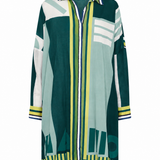 ILIO NEMA Artemis Green Sarong Voile Shirtdress