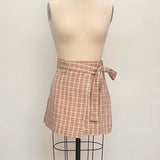 Sample - Pink Plaid Mini Skirt