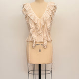 Sample - White Ruffle Top