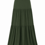 Sample - Green Voile Maxi Skirt