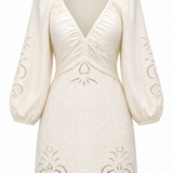 Sample - Coeus White Eyelet Mini Dress