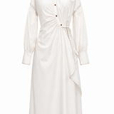 Sample - White Poplin Shirtdress