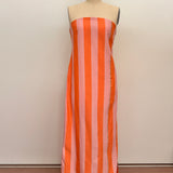 Sample - Xora Stripe Dion Strapless Dress