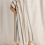 Sample - Castor Blue Fez Stripe Caftan