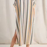 Sample - Castor Blue Fez Stripe Caftan