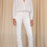 Thea White Long Sleeve Blouse