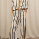 Hades High Waisted Pants- Fez Stripe