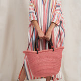Pollux Pink Bazaar Stripe Maxi Caftan Dress