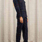 Hephaestus Navy Boucle Stripe Boilersuit