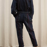 Hephaestus Navy Boucle Stripe Boilersuit
