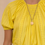 Citrus Puff Sleeve Maia Top